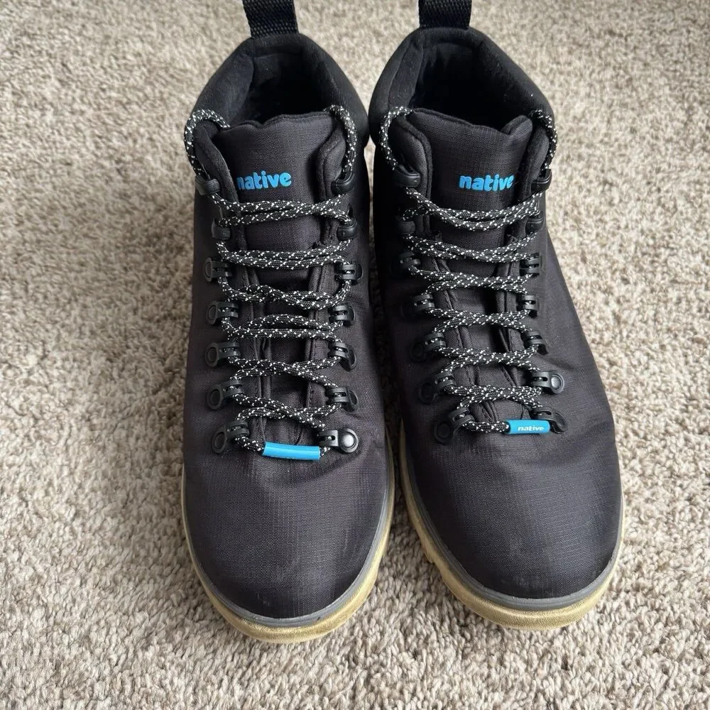 Native Men's Fitzsimmons Treklite Waterproof Lightweight Black Hiking Boot Sz 12